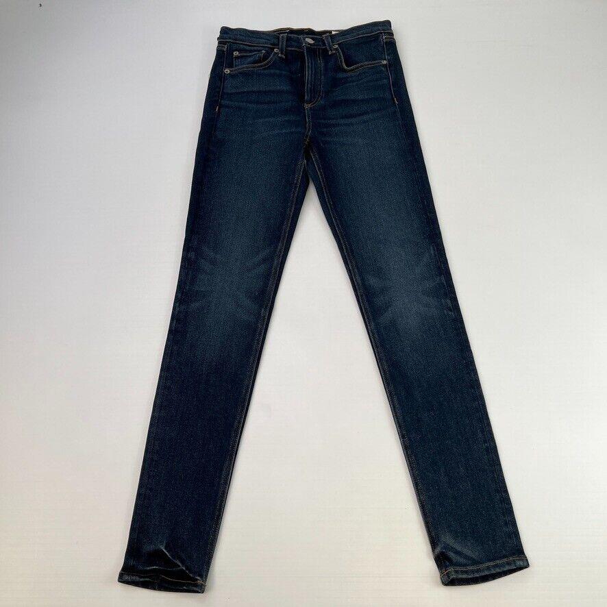 Rag Bone Jeans Womens 25 Skinny High Rise 26x29.5 Distress Denim Blue Cruise +