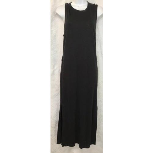 Rag and Bone Midi Dress Black Sleeveless Double Layer Linen Size XS