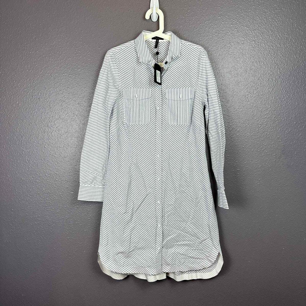 Rag Bone Blue / White Striped Shirt Dress Albion Women`s Size M