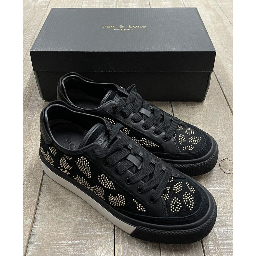 Rag Bone RB Army Low Sneakers In Leopard Stud Size: 36 US 6