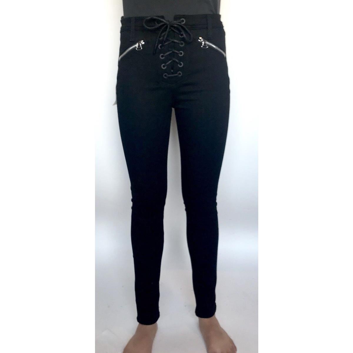 Rag Bone Black Lace Up Gia Jeans. Size 25 Retail Price