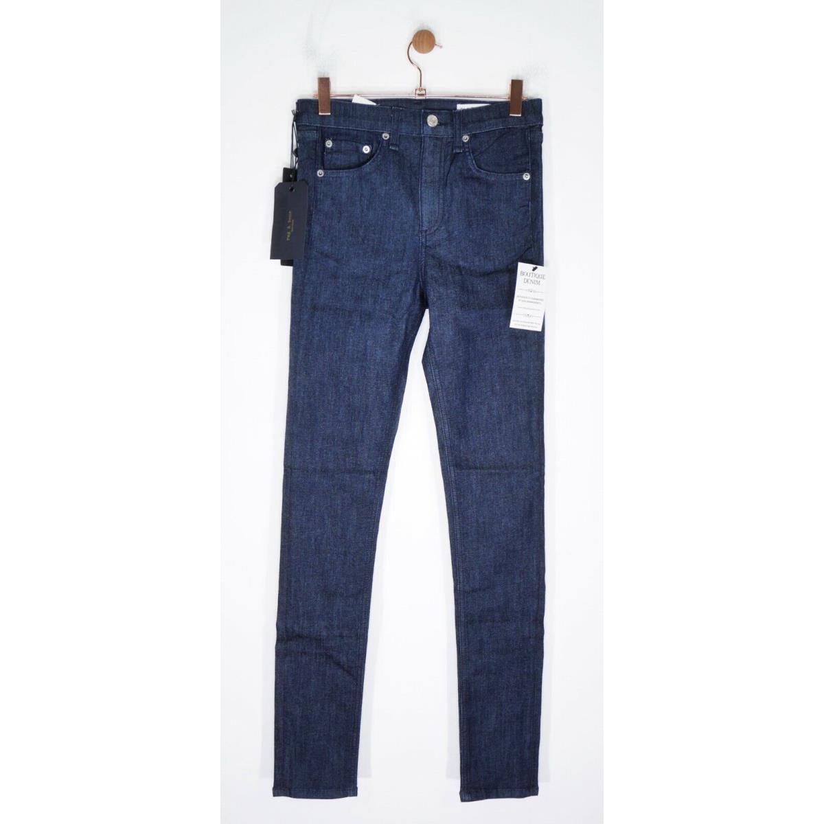 Rag Bone Jean High Rise Skinny in Indigo Dark Wash - Size 25