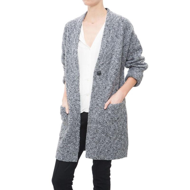 W021 Rag and Bone Wool Blend Diana Women Sweater Coat Size M in C