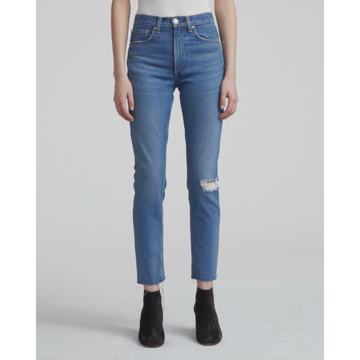 New Rag Bone Women`s 31 High Rise Ankle Skinny Jeans In Pamela