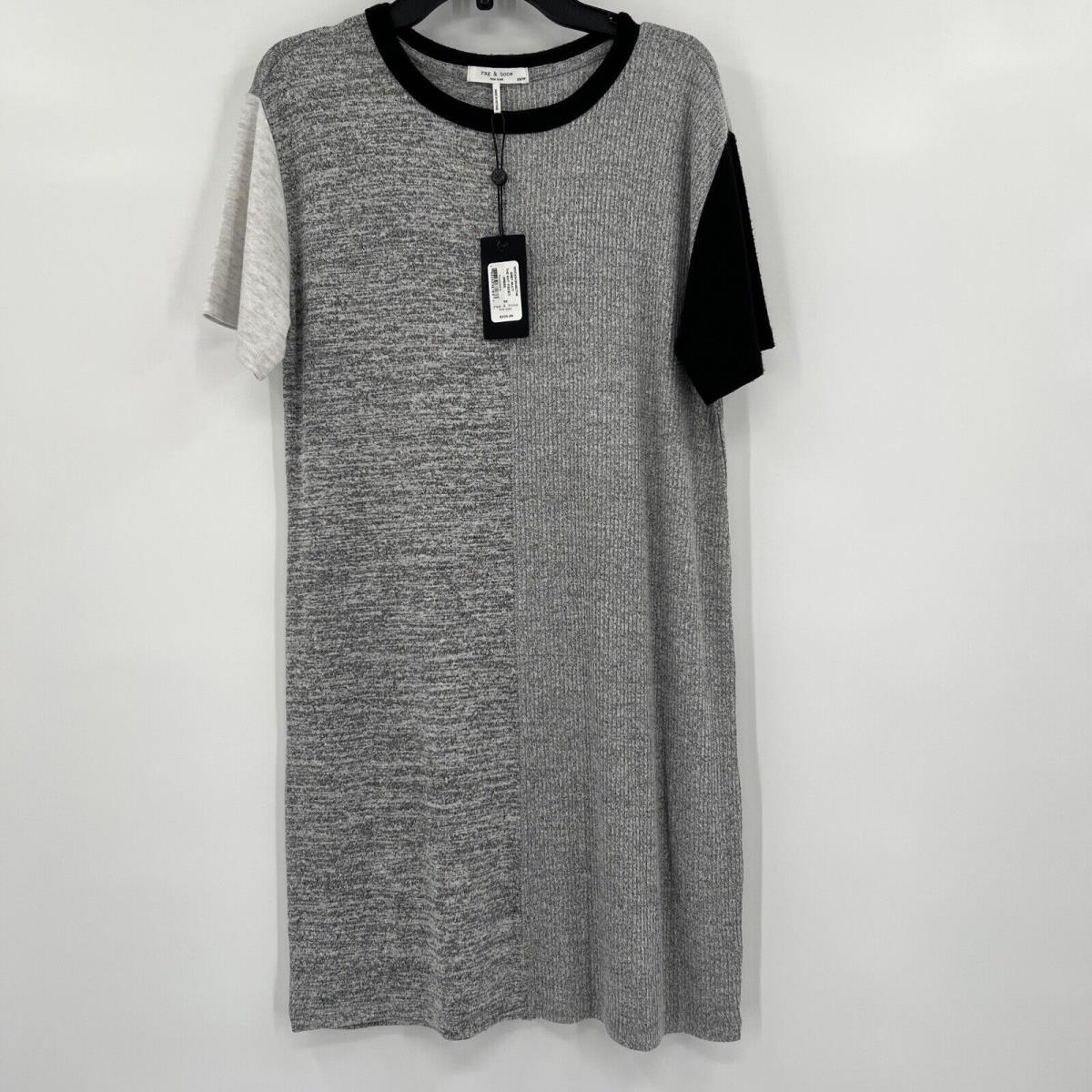 Rag Bone Women`s The Knit Colorblock Mini T-shirt Dress sz XS