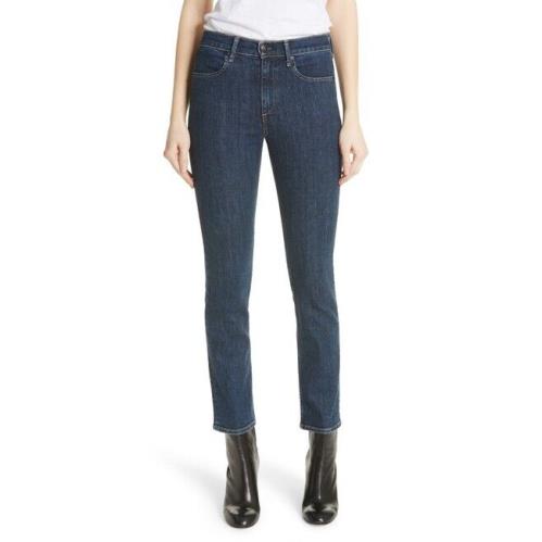 Rag Bone High Rise Cigarette Denim Blue Jeans 25 Dark Paz