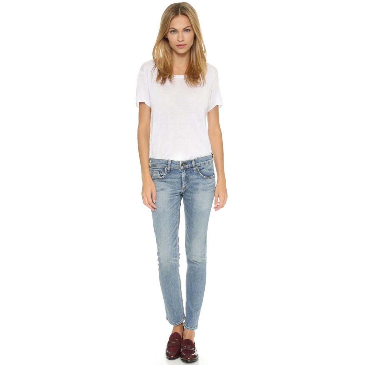 Rag and Bone Tomboy Light Blue Jeans West Village sz.25 Waist 27