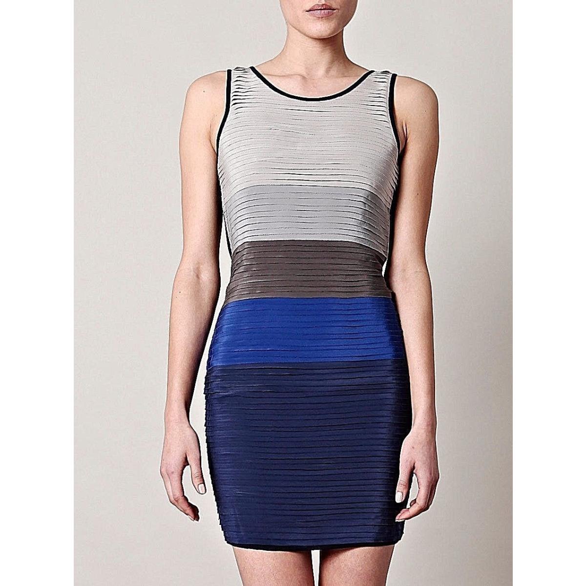 Rag Bone Deep Blue Layered Bodycon Dress Size L or Size 10 From Saks