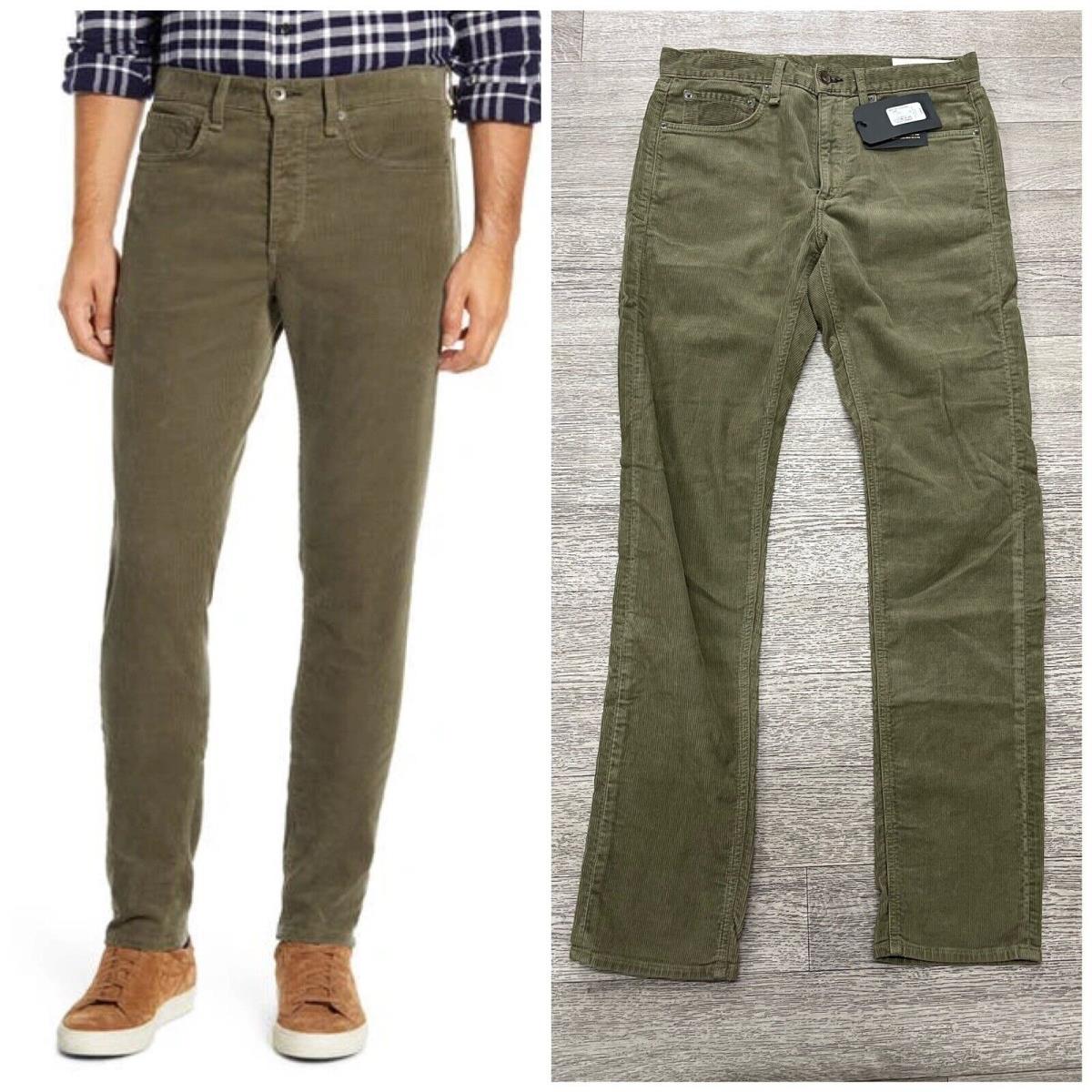 Rag Bone Fit 2 Corduroy Slim Fit Pants In Army Size: 30