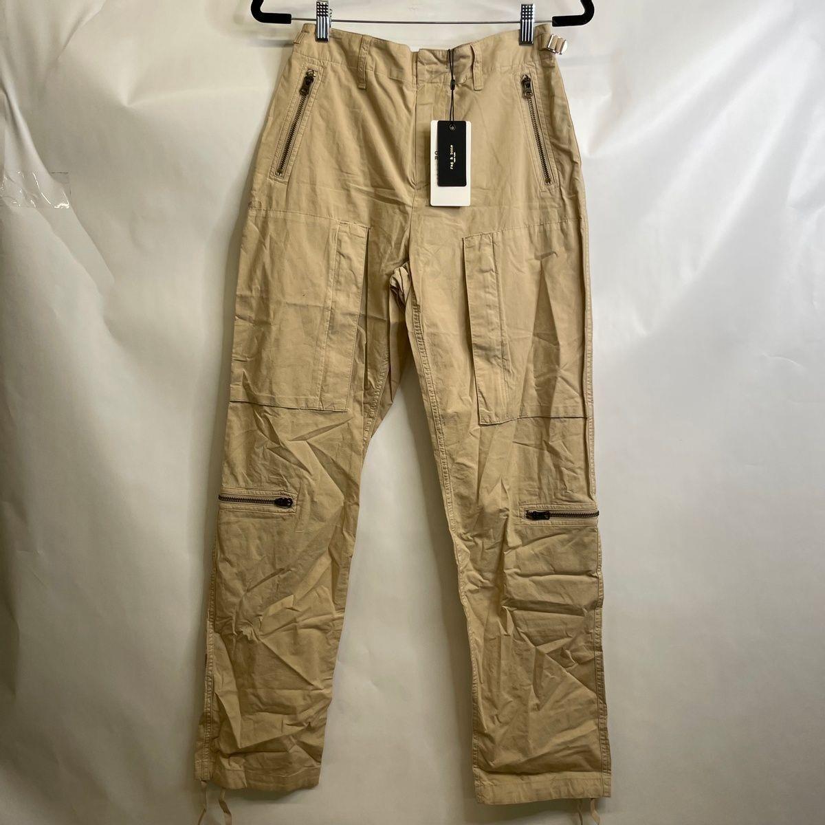 Rag Bone Kai Cotton Flight Pants Women`s Size 0 Beige 7351872