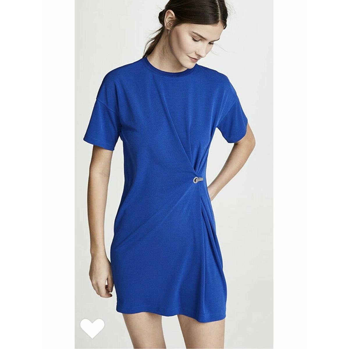 Rag Bone Mitchell Gathered Dress in Pacific Blue Large