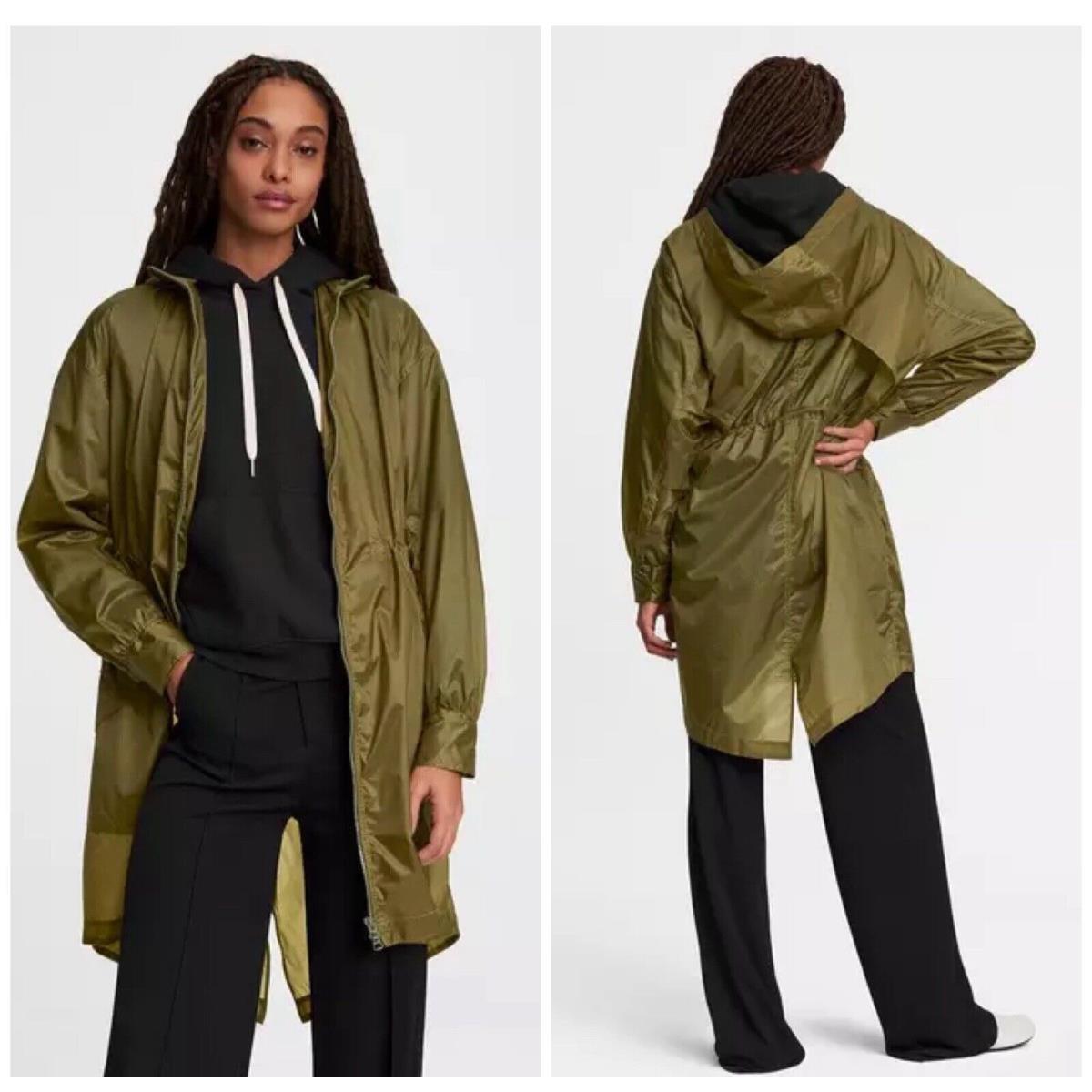 Rag Bone Adison Raincoat In Olive Size: Large