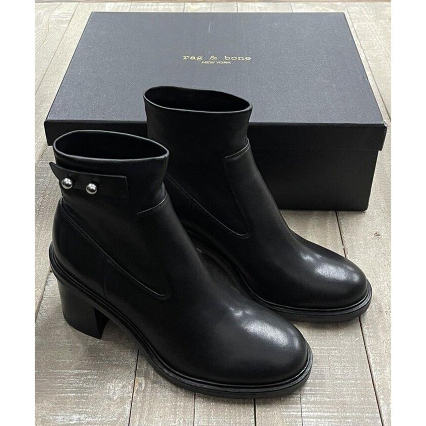 Rag Bone Soren Leather Ankle Boot In Black Size: 36 US 6