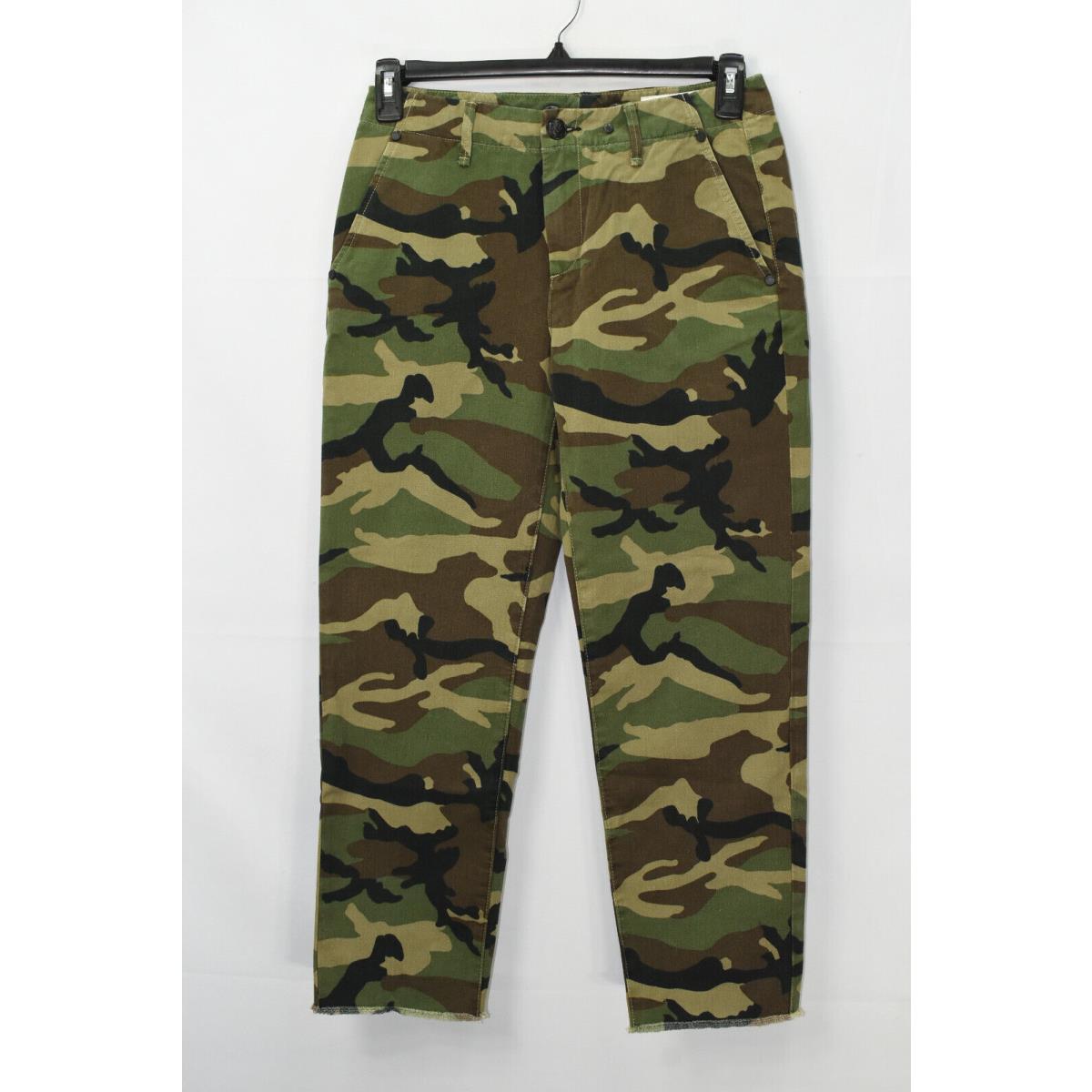 Rag Bone Women`s Regular 25 Size Buckley Chino Camo Pants Green