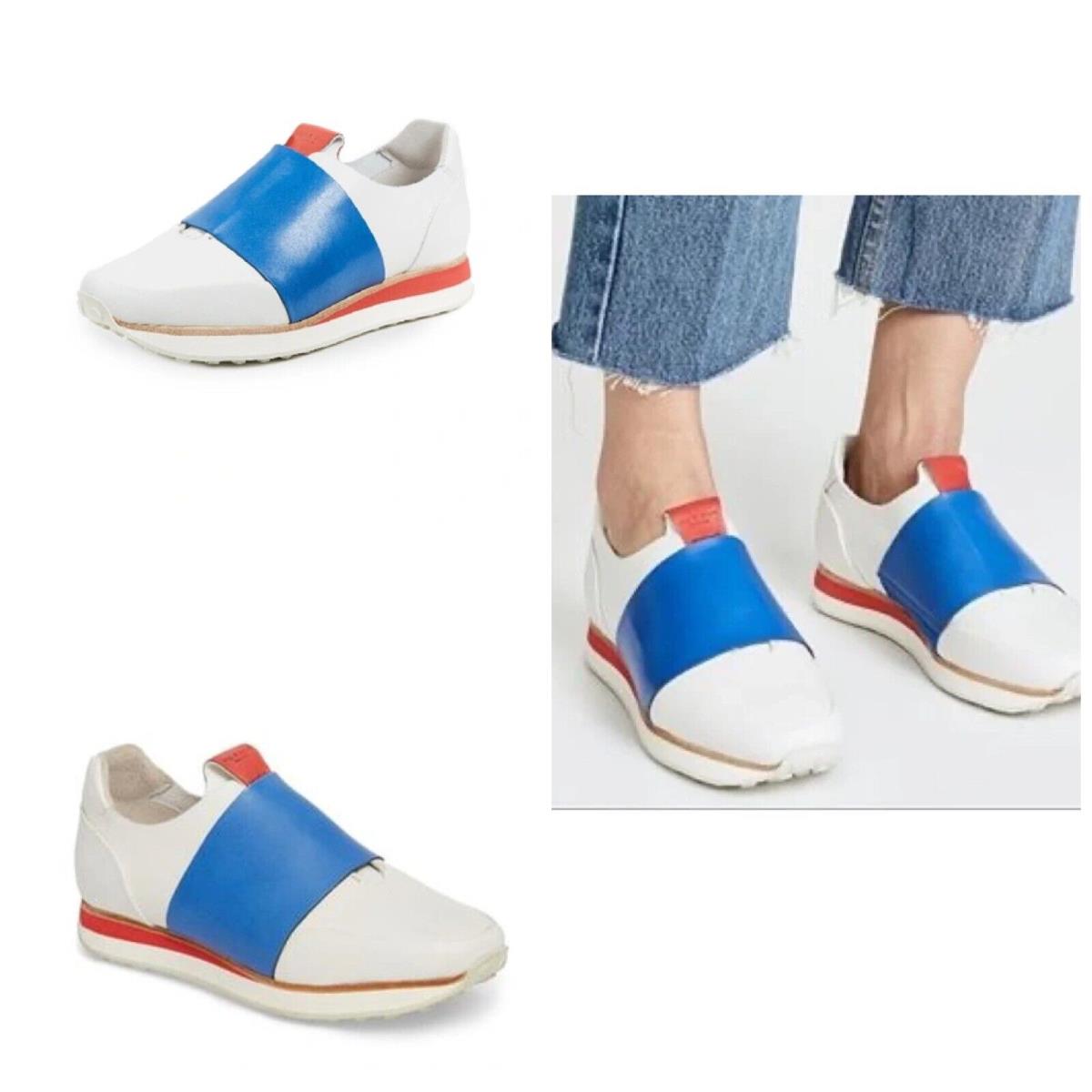 Rag Bone Dylan Elastic Runner In White/blue Size:EU39.5 US9.5