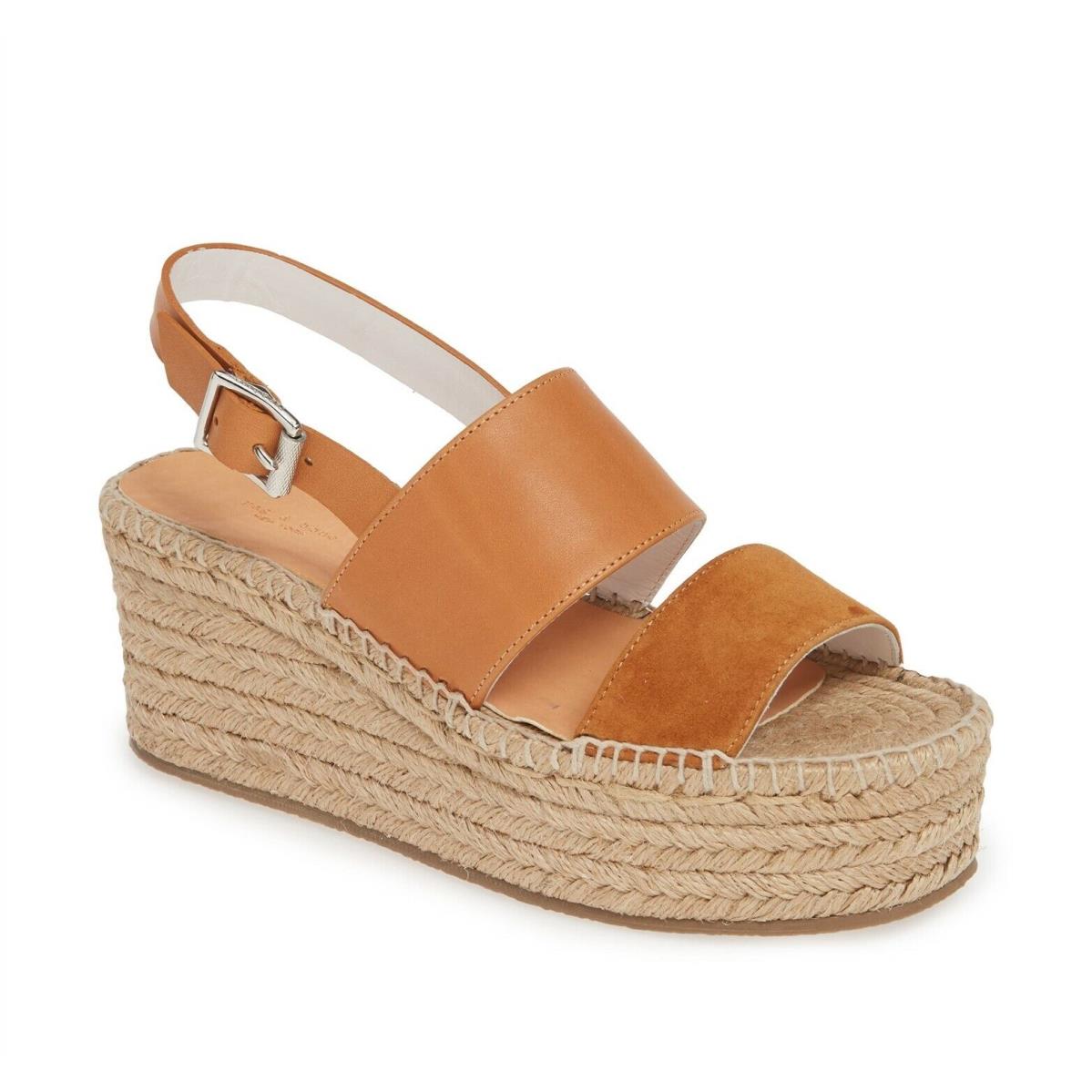 Rag Bone 261959 Womens Edie Espadrille Platform Sandal Tobacco Size 10 M