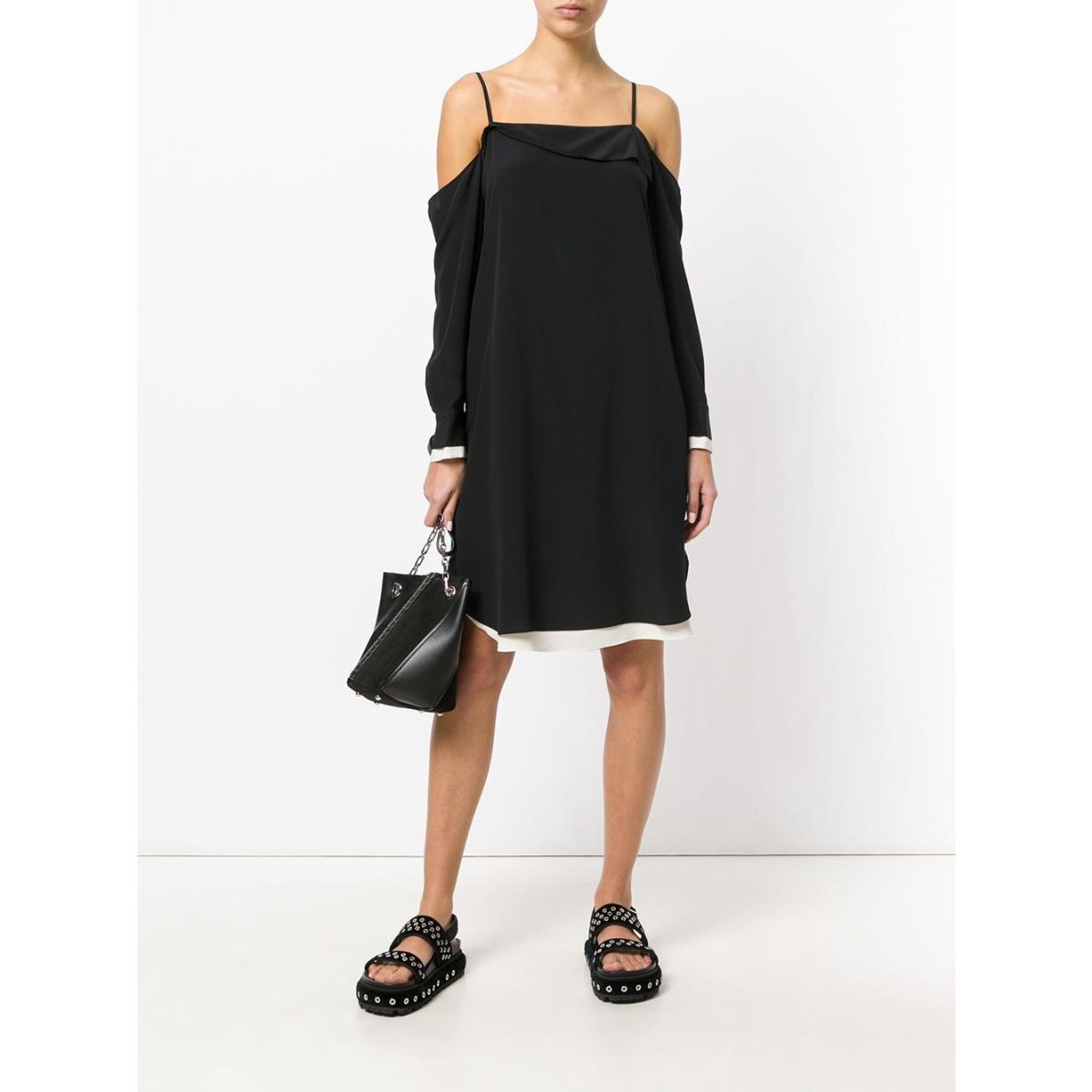 SZ M Rag Bone Black Karley Cold Shoulder Dress