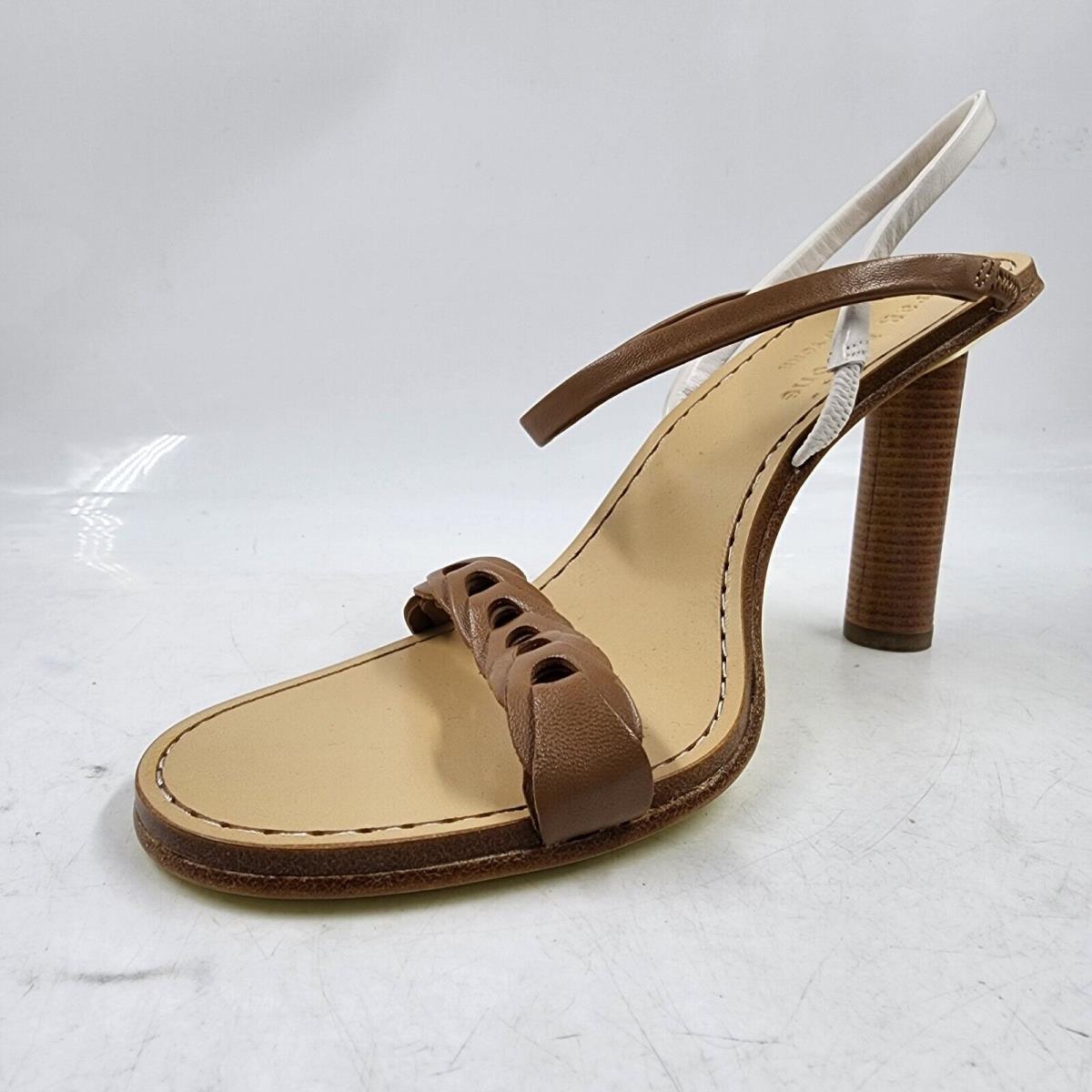 Rag Bone Infinity Leather Sandals Women`s 6.5 Cigar Slingback Strap Open Toe