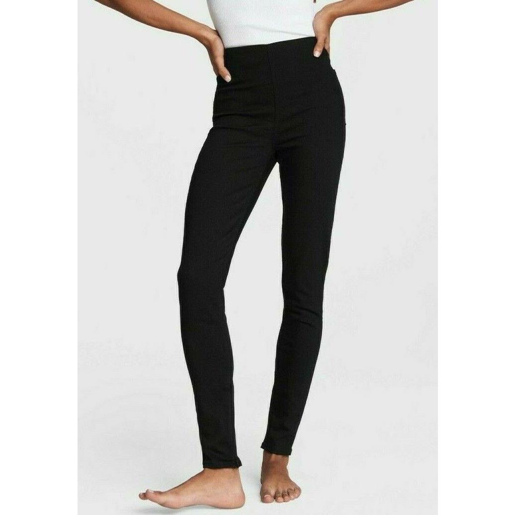 Rag Bone Szm Nina Hi-rise Ankle Zip Pull-on Skinny Stretch Pant Black