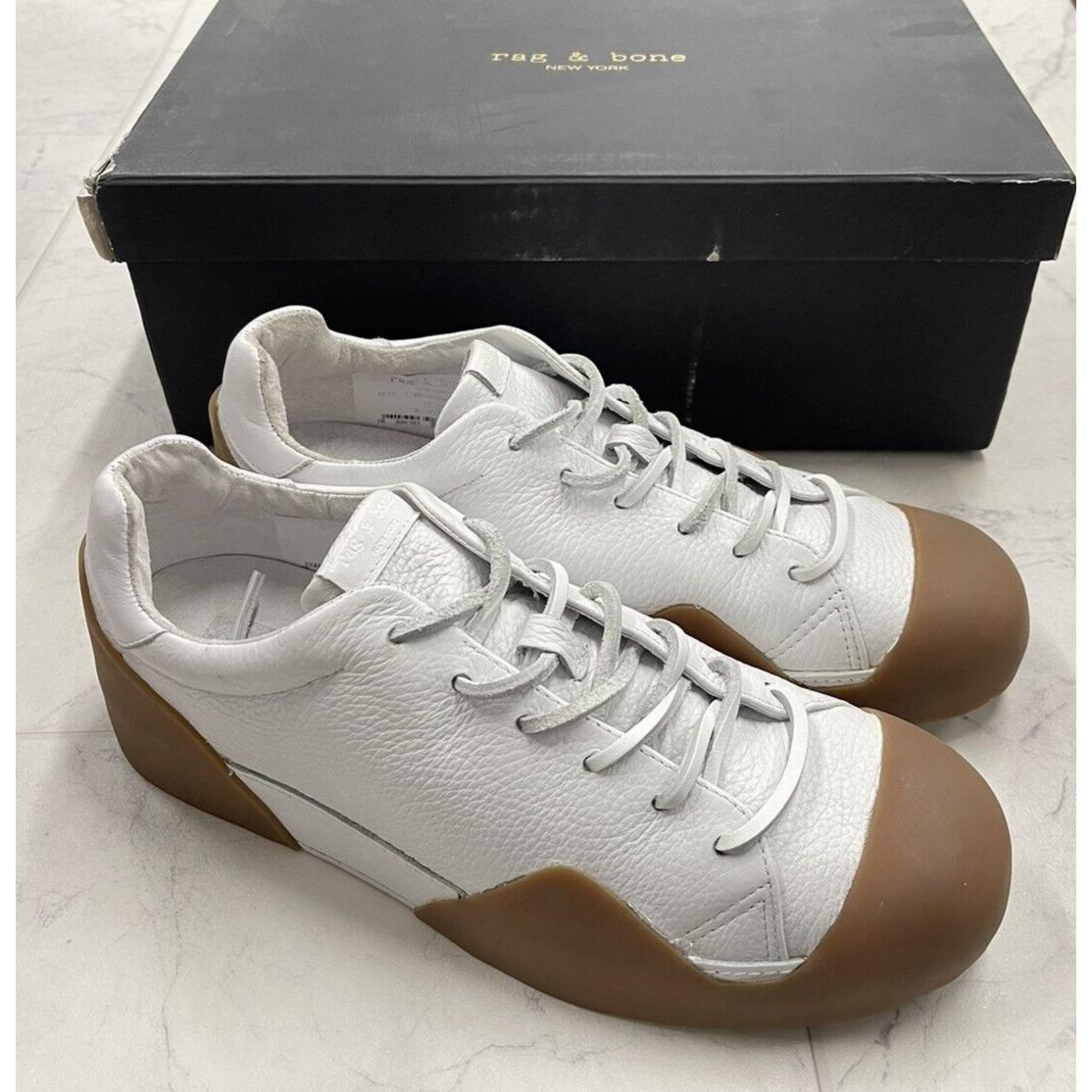 Rag Bone Men`s RB1 Low Wrap Sneakers In White Combo Size: 41 US 8