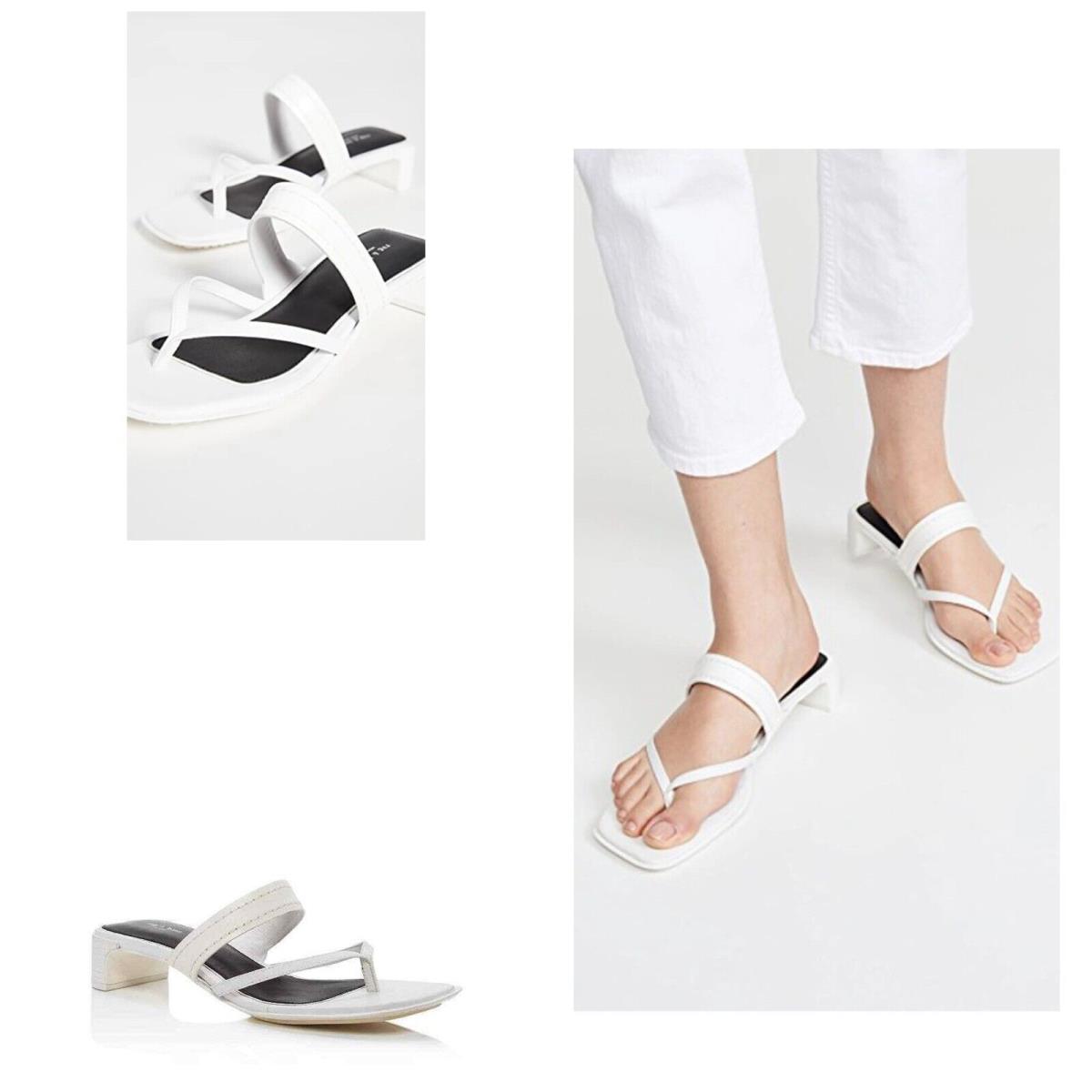 Rag Bone Colt Mid Leather Heel Sandal In White Size: 37 US 7