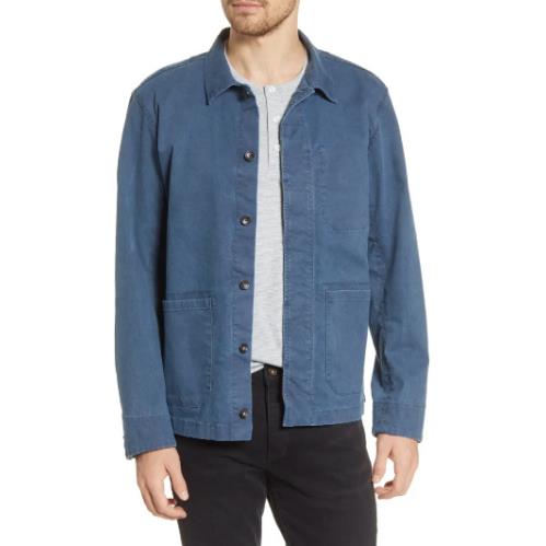 Rag Bone Blue Sandstone Reed Regular Fit Skate Jacket US Small