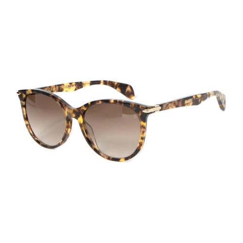 Rag Bone 1020 Cat Eye Sunglasses Tokyo Tortoise Crystal Gold/brown Gradient 54mm