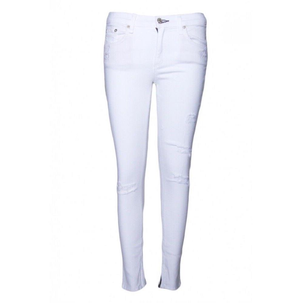 Rag Bone Women Trousers Jean Zipper Capri White Pockets Denim Pants Ladies