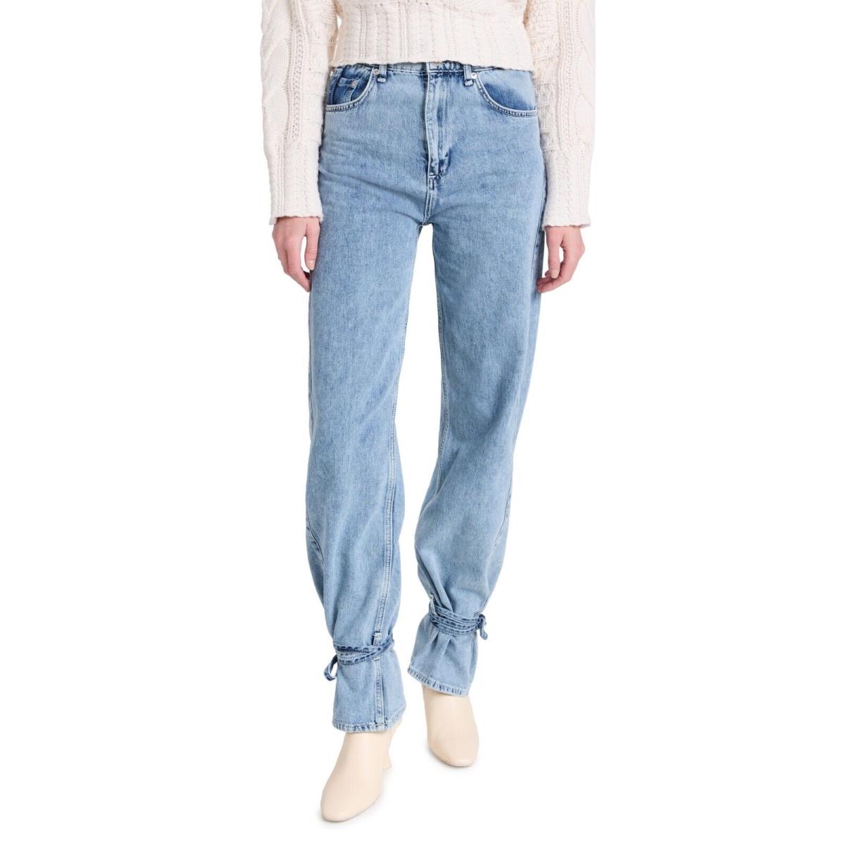 Rag Bone Splice Barrel Jeans Women`s 29 Alisha Zip Fly Button Closure 5-Pocket