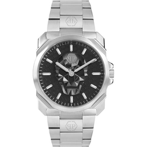 Philipp Plein Skull King Black Dial Stainless Steel Men s Watch PWLAA0622