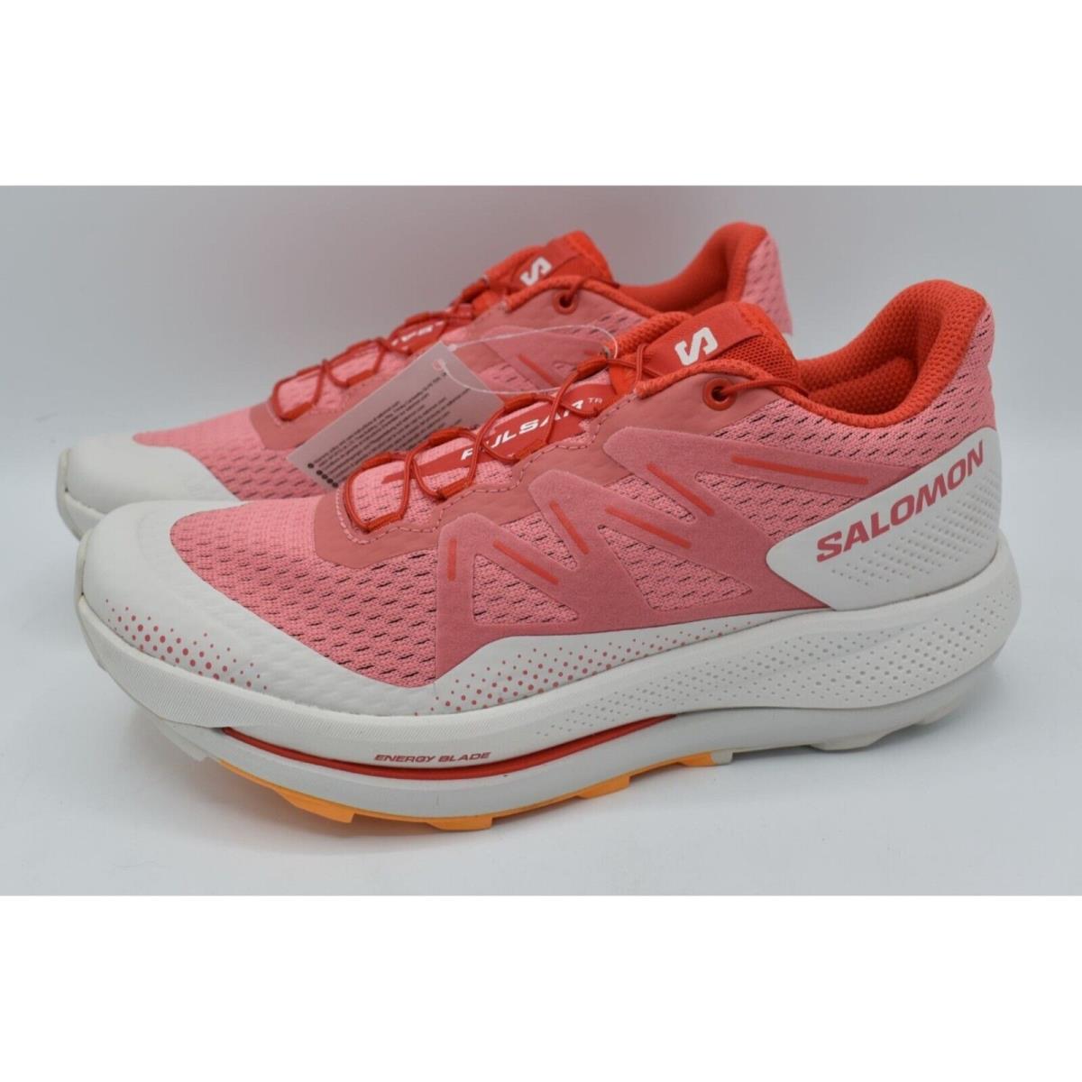 Salomon Womens Size 10 Pulsar Trail Rose Cloud Orange Running Shoes Sneakers
