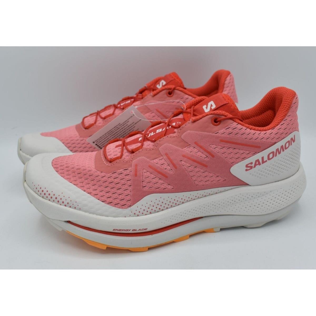 Salomon Womens Size 11 Pulsar Trail Nimbus Cloud Rose Orange Running Sneakers