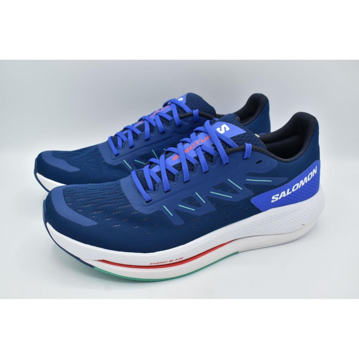 Salomon Mens Size 10.5 Spectur Estate Blue Mint Leaf Running Shoes Sneakers