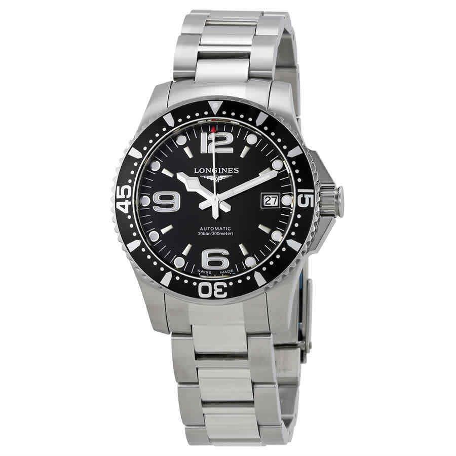 Longines Hydroconquest Automatic Black Dial Men`s 39 mm Watch L3.741.4.56.6