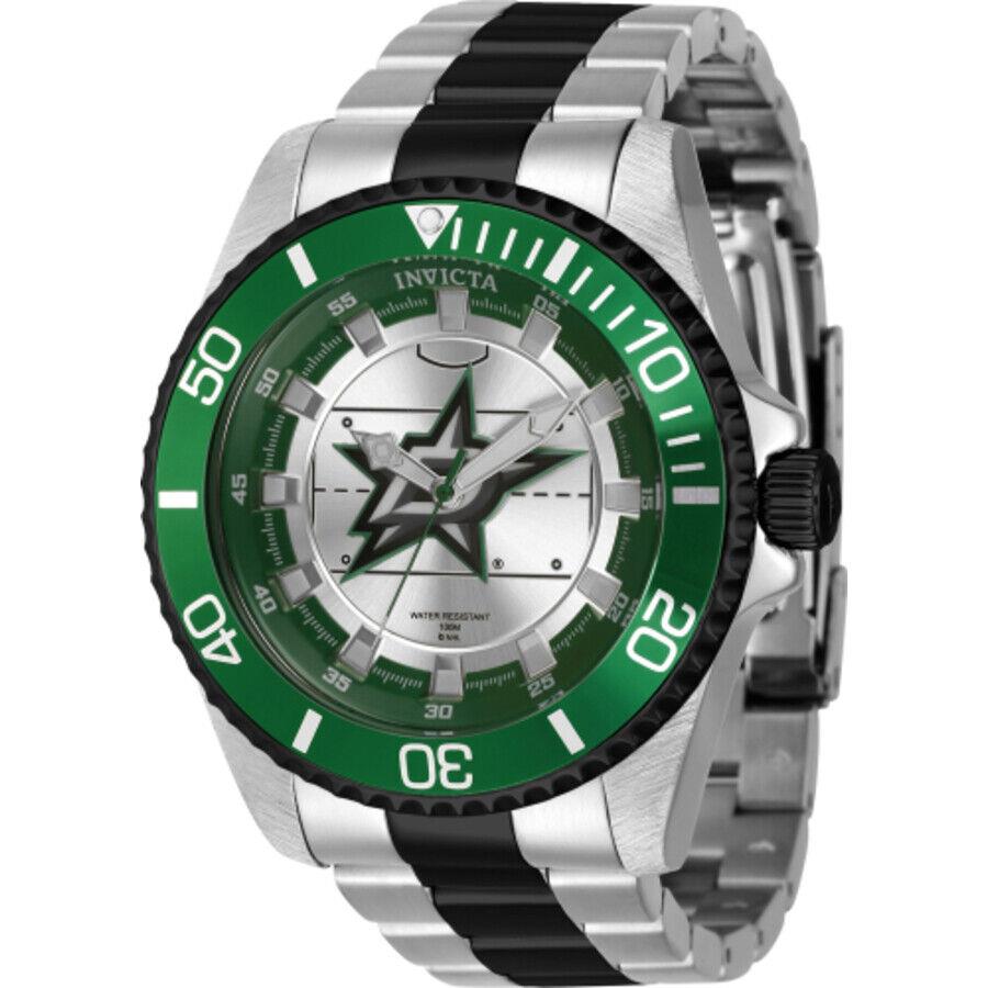 Longines Invicta Nhl Dallas Stars Quartz Silver Dial Men`s Watch 42249