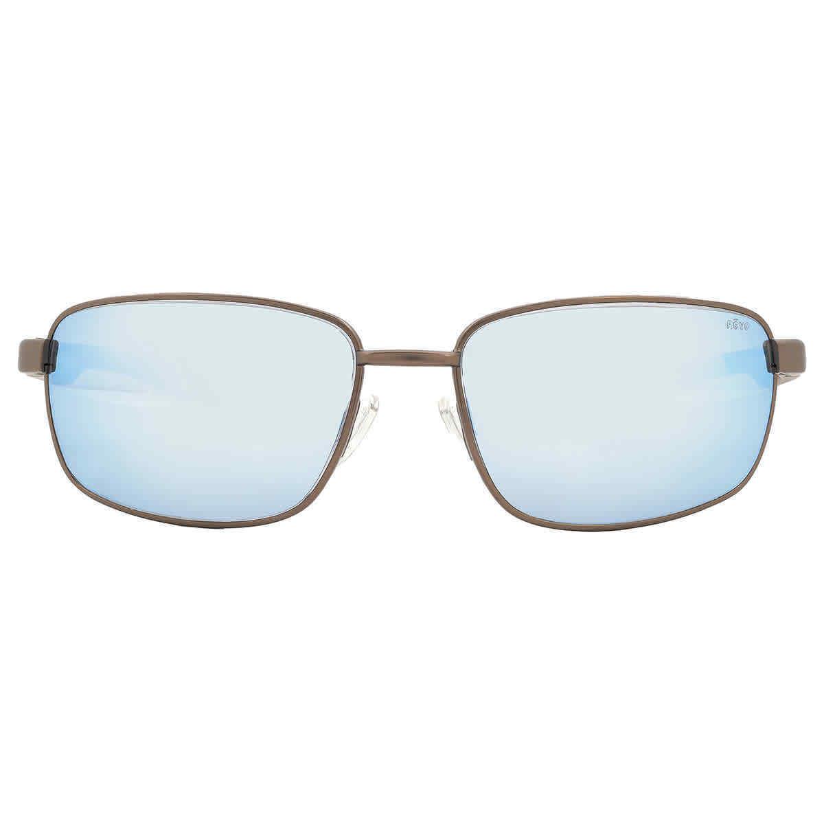 Revo Shotshell Blue Water Polarized Rectangular Men`s Sunglasses RE 1017 02 BL