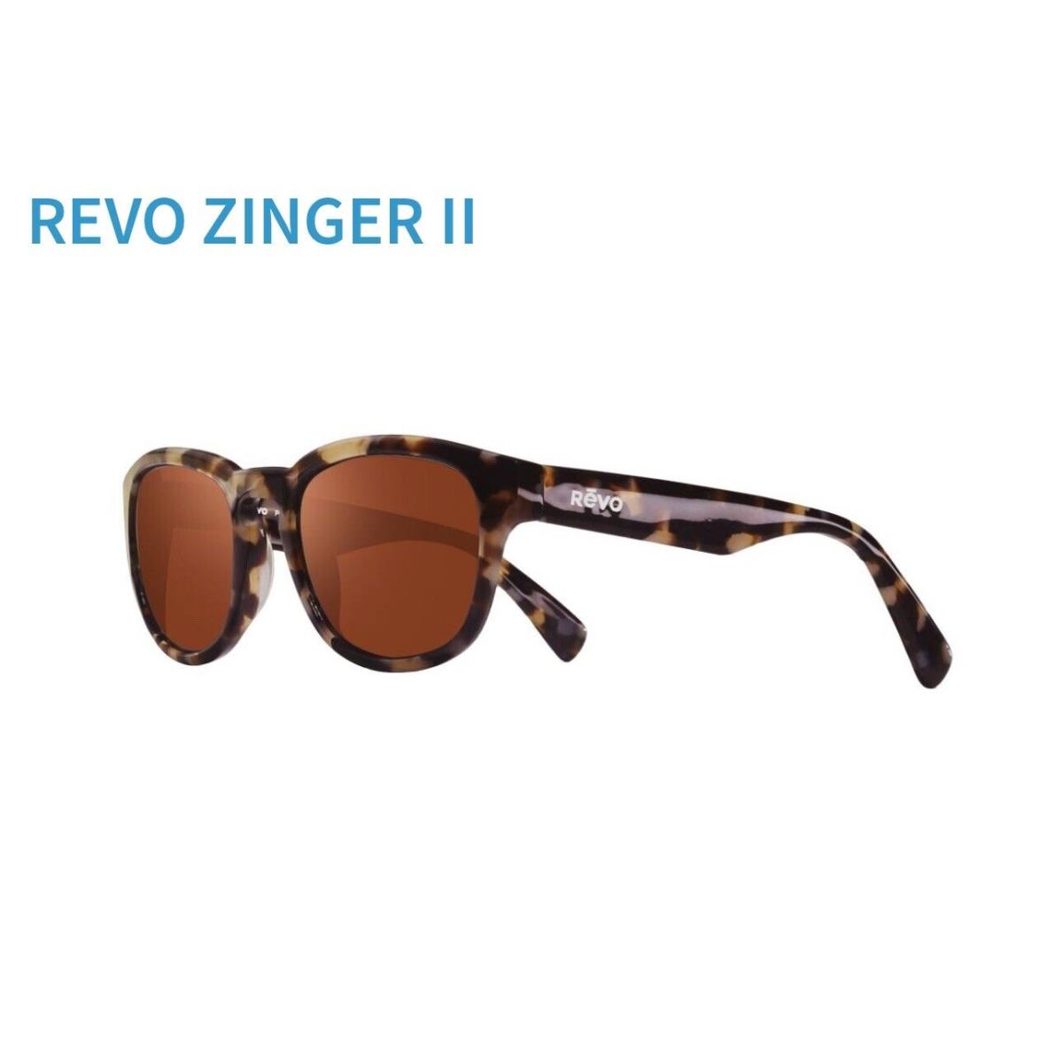 Revo Zinger II 53/20 Grey Tortoise Sunglasses/ Sunglass Case Box