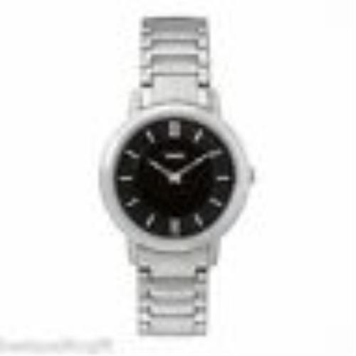 Timex Silver Tone Black Face Dial Stainless Steel Lady Elegent WATCH-T2M543