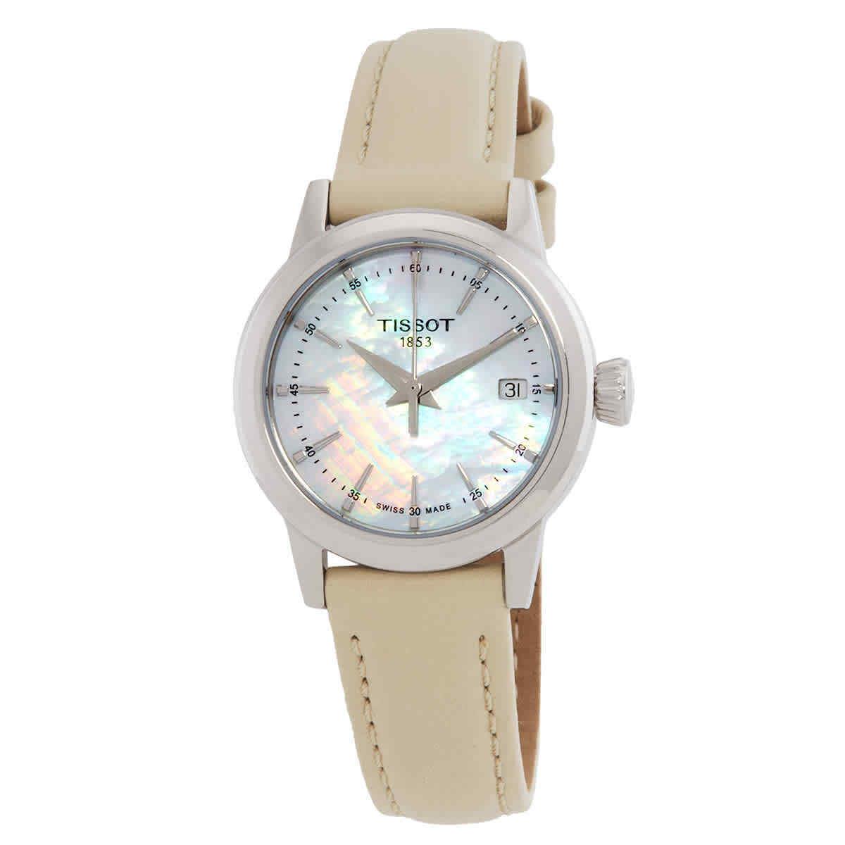 Tissot Classic Dream Quartz White Mop Dial Ladies Watch T1292101611100