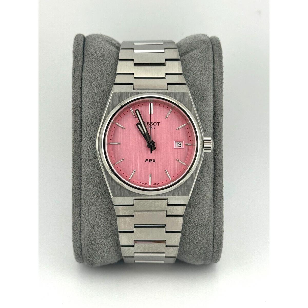 Tissot Prx Pink Dial 35MM Quartz Stainless Watch T137.210.11.331.00