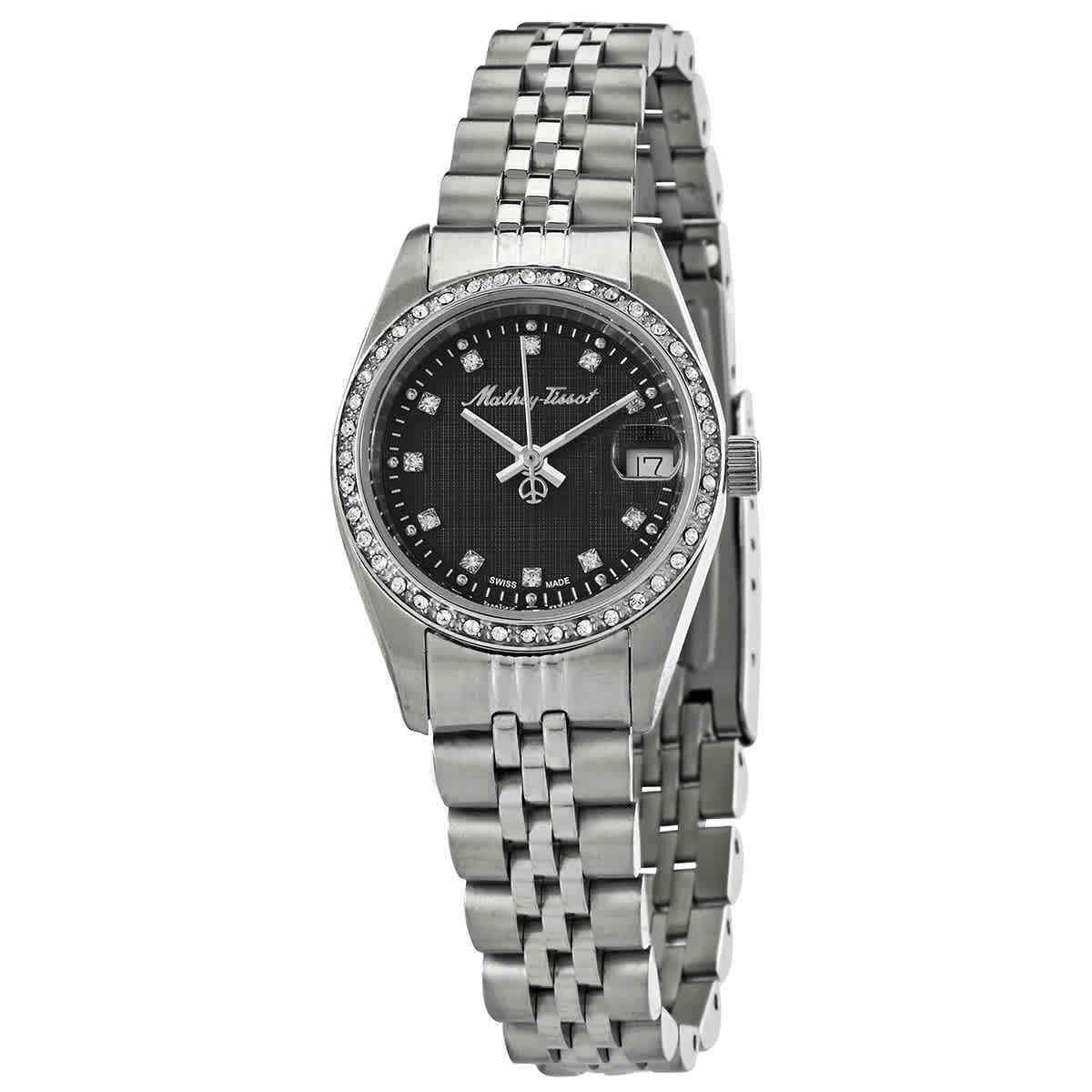 Mathey-tissot Mathy IV Quartz Black Dial Ladies Watch D709AQN