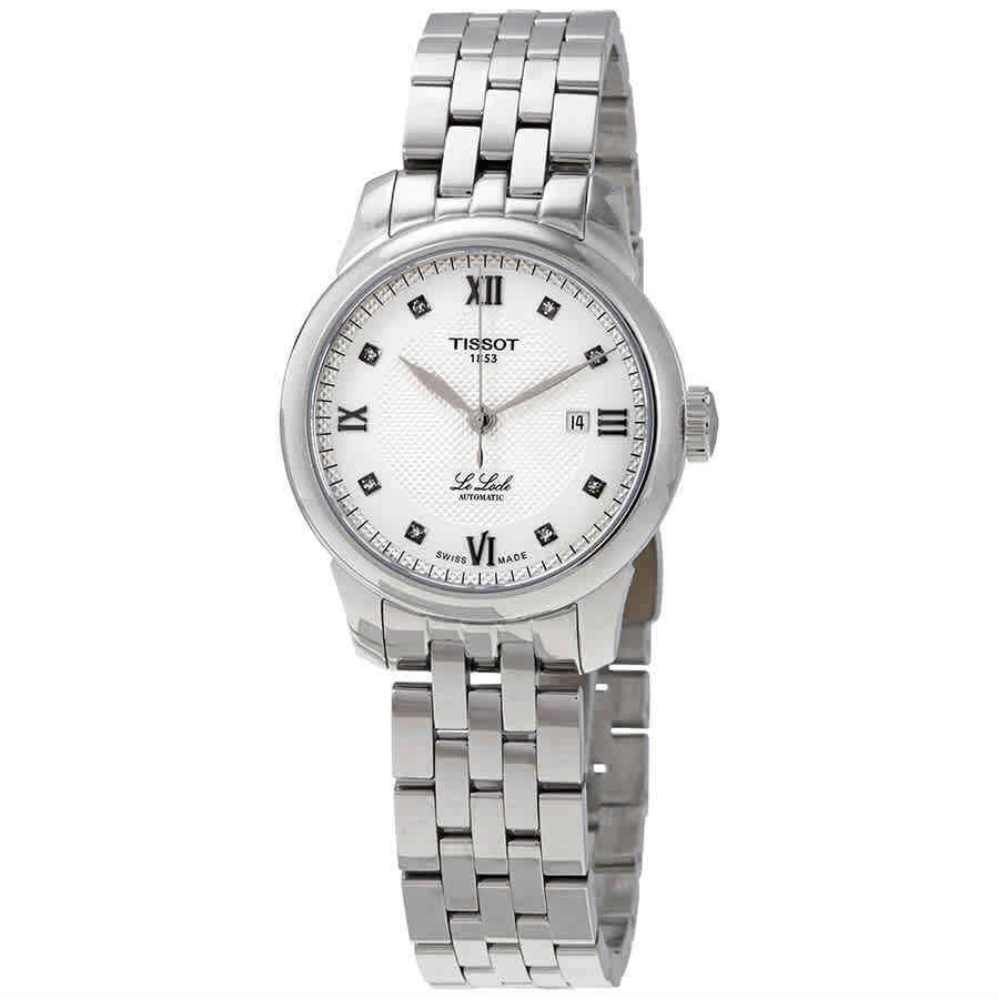 Tissot Le Locle Automatic Diamond Silver Dial Ladies Watch T006.207.11.036.00 - Dial: Silver, Band: Silver, Bezel: Silver