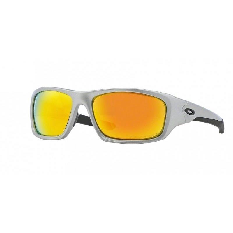 Oakley Valve Sunglasses OO9236-07 Silver w/ Fire Iridium Polarized Lens - Frame: Silver, Lens: Red Iridium Polarized