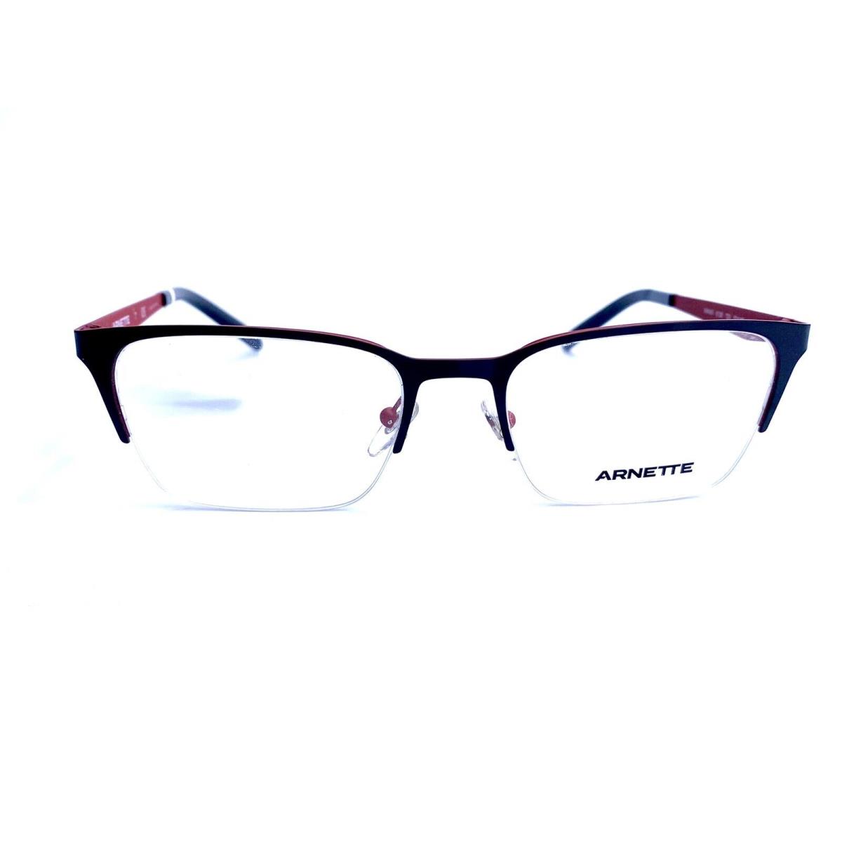 Arnette Rectangular Red Half Rim Metal Eyeglasses Makaii 6126 723 53 19 145