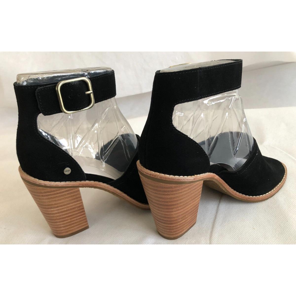 Ugg Women`s W/ Box Black Aja Ankle Strap Sandal Size 8.5