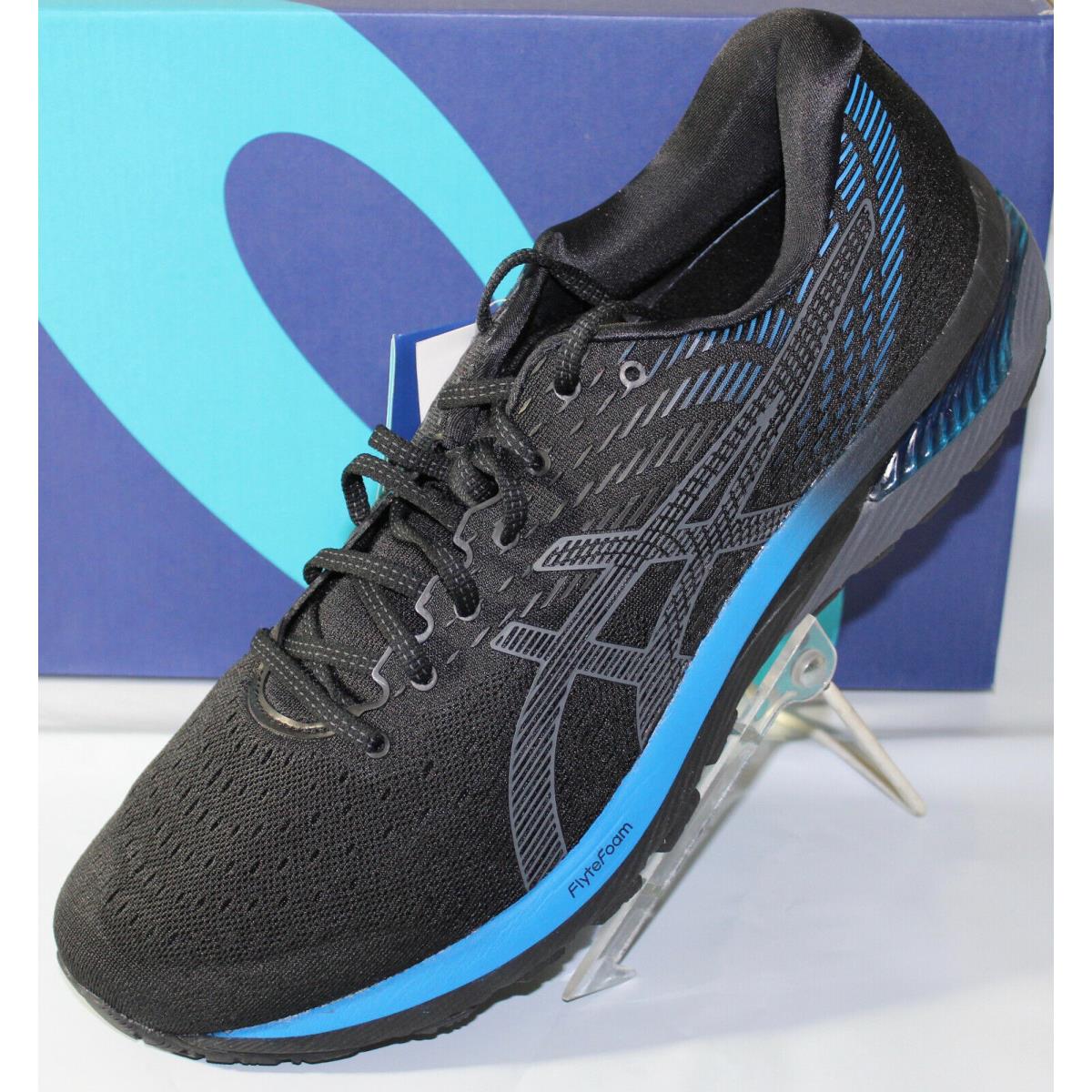 Asics Gel-cumulus 22 Men`s Running Shoes Size 8 8.5 Black/blue 1011A862-001