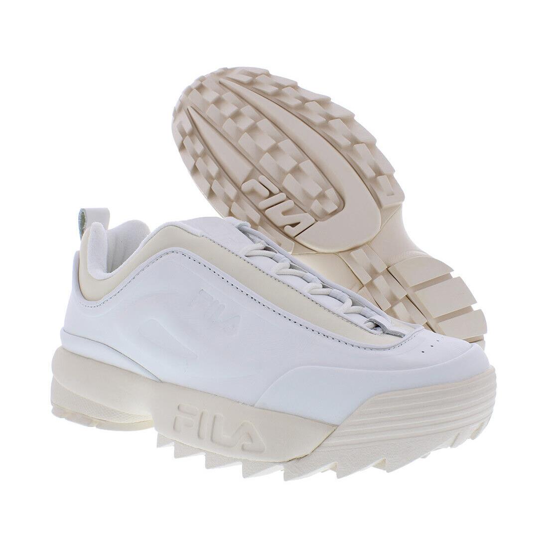 Fila Disruptor Zero Womens Shoes - White/White/Gardenia, Main: Off-White