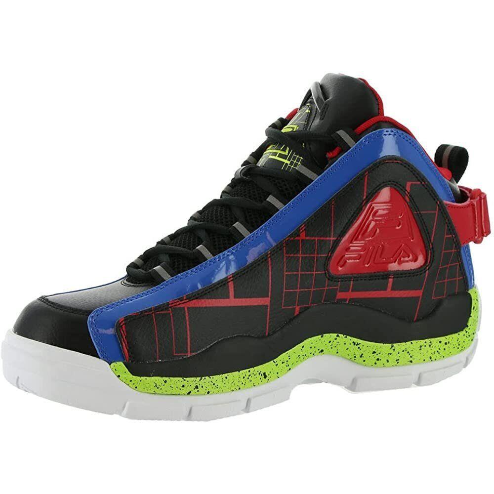 Fila Men`s Grant Hill 2 Sneaker 1BM01753-027 Black/prince Blue/fila Red - Blue