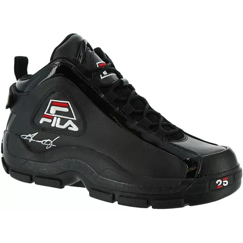 Fila Men`s Grant Hill 2 25TH Anniversary 1BM01374-014 Black Sneakers - Black, Manufacturer: Black/White/Red