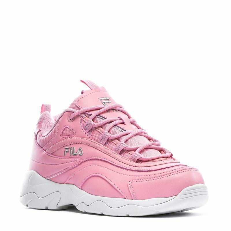 Fila Ray Low Trainers Sports Sneakers Women Shoes Pink/white Size 8.5